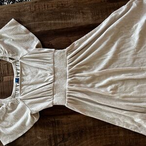 Old Navy Cream Textured Dress